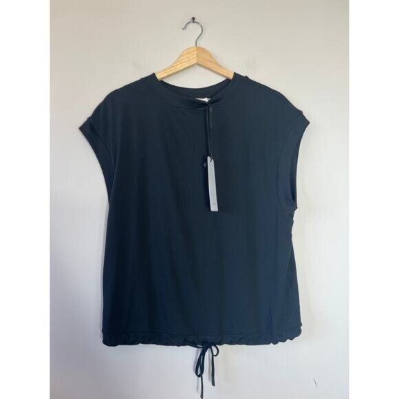 NWT Varley Ferndale Relaxed Drawcord Active Fit Top Black Size: Extra Small - Picture 2 of 7